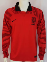 22-23 Korea Home World Cup Long Sleeve Soccer Jersey (长袖 球迷)