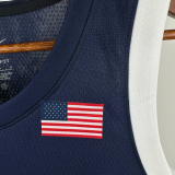 2024 Olympic Game USA JAMES # 6 Dark Blue Basketball Jersey