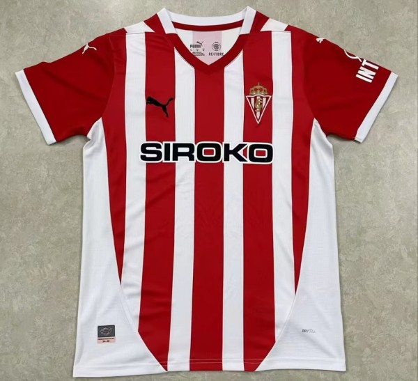 24-25 Sporting de Gijón Home Fans Soccer Jersey