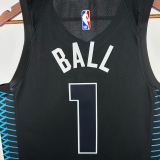 2017-2018 HORNETS BALL #1 Black City Edition Top Quality Hot Pressing NBA Jersey