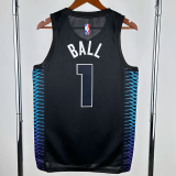 2017-2018 HORNETS BALL #1 Black City Edition Top Quality Hot Pressing NBA Jersey