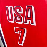 2024 Olympic Game USA DURANT # 7 Red Basketball Jersey