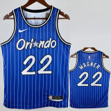 2018-2019 Magic WAGNER #22 Blue Retro Top Quality Hot Pressing NBA Jersey