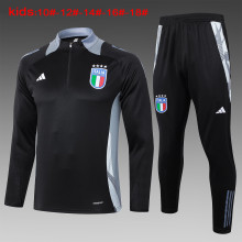 24-25 Italy High Quality Kids Half Pull Tracksuit