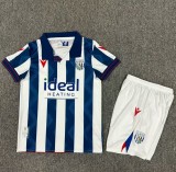 24-25 West Bromwich Home Kids Soccer Jersey