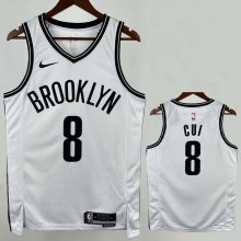 22-23 Nets CUI #8 White Top Quality Hot Pressing NBA Jersey