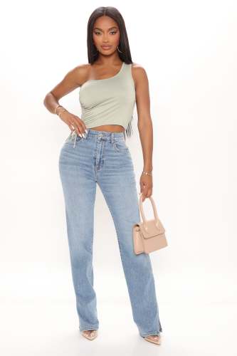 One And Done Crop Top - Sage
