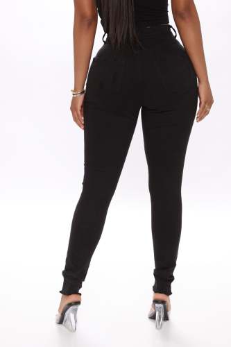 On Your Own Distressed Skinny Jeans - Black
