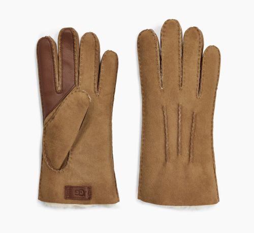 Contrast Sheepskin Tech Glove