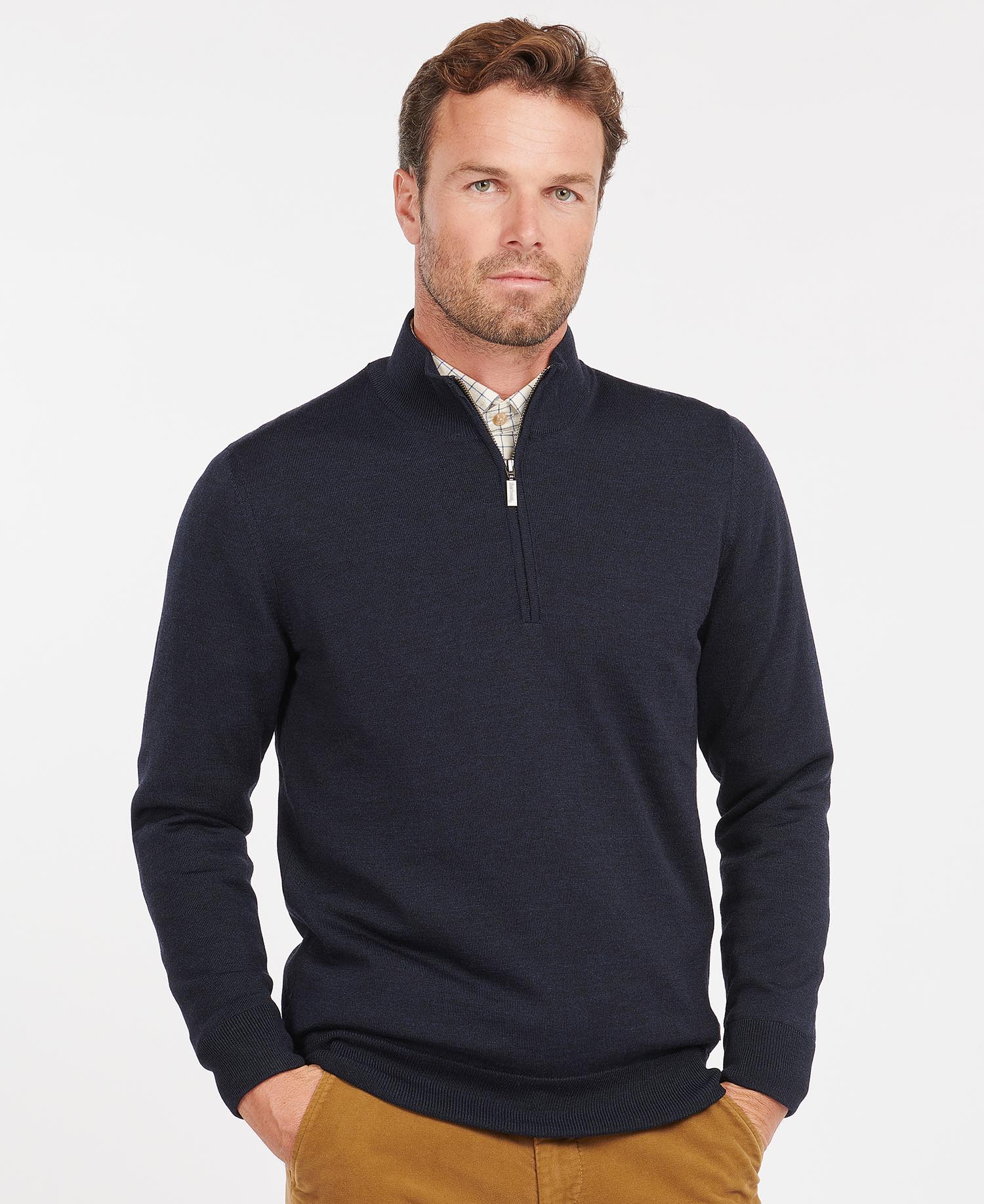barbour gamlan half zip sweater