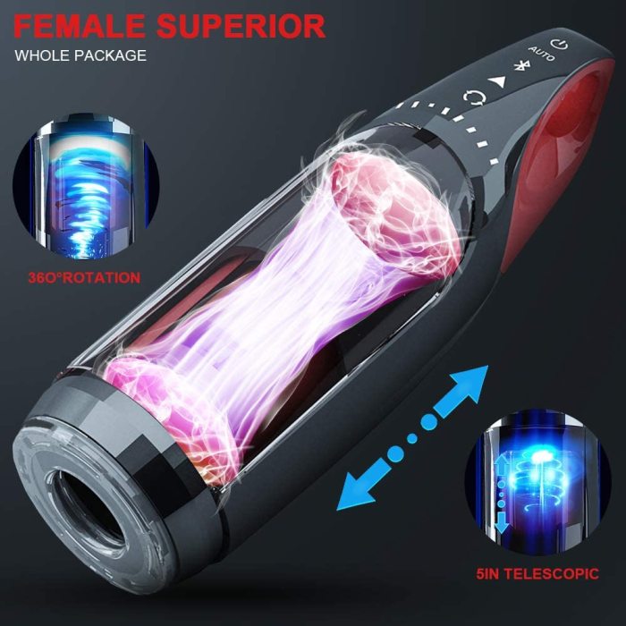 Male Intelligent Toy Automatic Sucking Heating and Telescopic Rotating Aircraft Cup Electric Masturbation Cup Sex Toys For Men