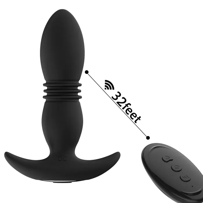 Anal Vibrator Telescopic Vibrator Male Prostate Massager Wireless Remote Control  Dildo Butt Plug Vibrator Anal Sex Toys For Men