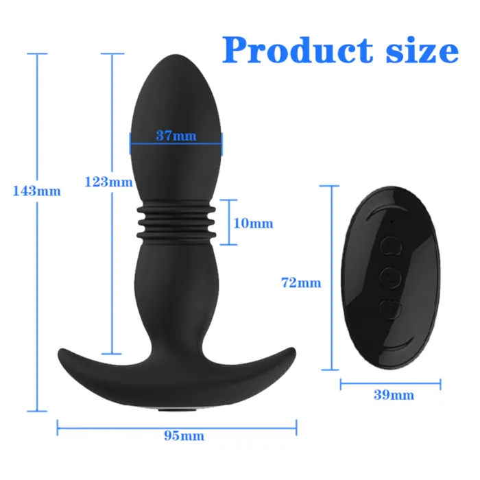 Anal Vibrator Telescopic Vibrator Male Prostate Massager Wireless Remote Control  Dildo Butt Plug Vibrator Anal Sex Toys For Men