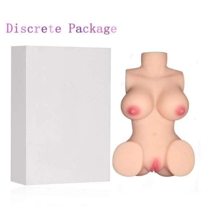Sex Doll Male Masturbator with Realistic Boobs Vagina and Anal, Goyha 3 in 1 Torso Masturbator Love Doll Pocket Pussy with Built-in Spine Pussy Ass Male Sex Toy for Men Masturbation and Orgasm