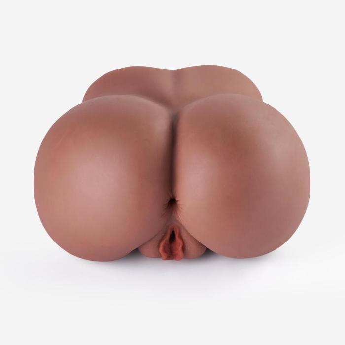6.23lb Mariane Browned Caramel Sexpot Dual-Tunnel Realistic Anal Clitoris Male Masturbator