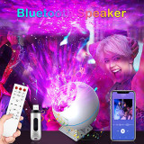 Brastoy Luminaria Luz LED USB Bluetooth Projetor Estrelas e Musica RGB (Branco)