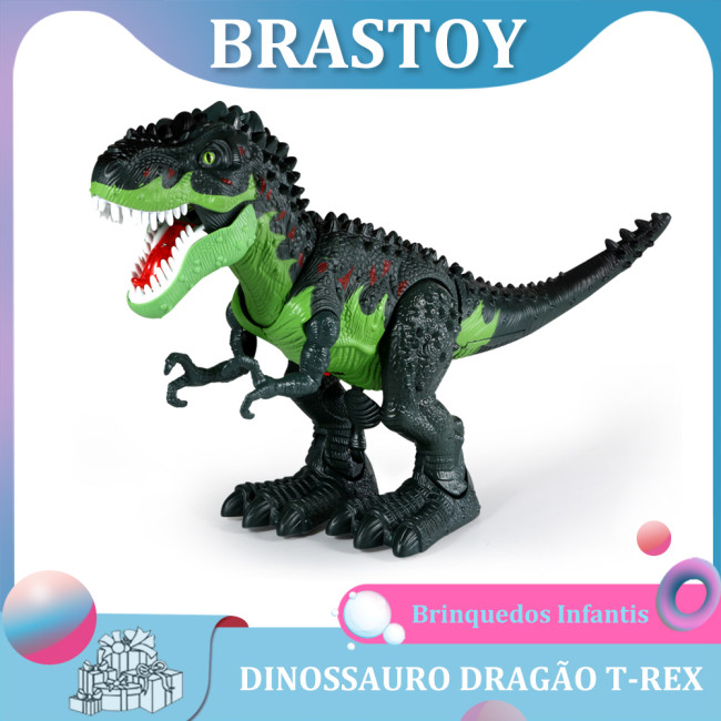 Brastoy Dinossauro Dragão Robô T-Rex Com Simulado Flame Spray E Som Roaring