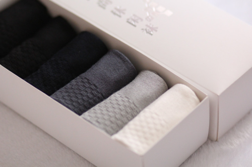 Deodorant breathable bamboo fiber middle tube sports business simple pure cotton socks men's socks six pairs
