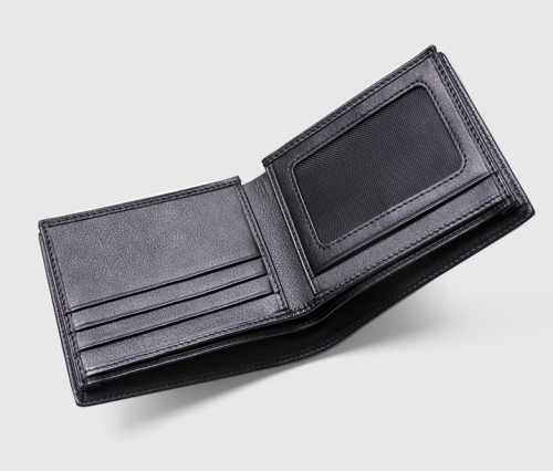 New Python leather wallet men's short real pickup bag leisure business