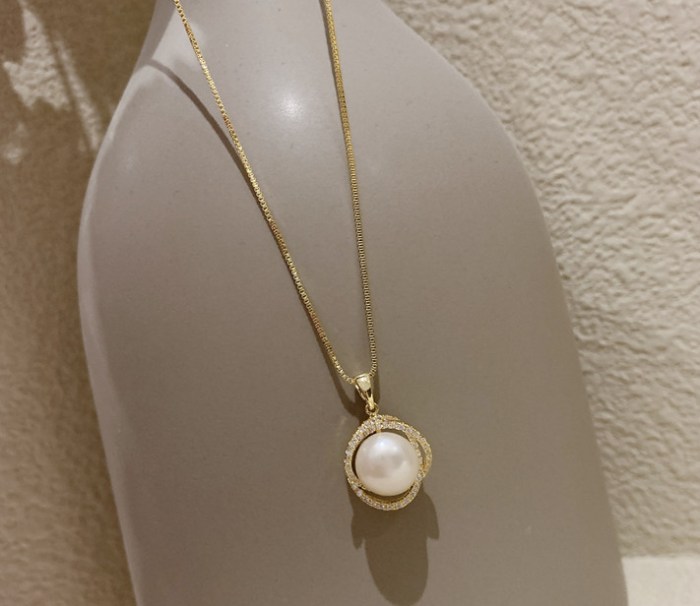 Pearl Silver Necklace women's early spring 2022 new light luxury niche advanced design neck chain bone chain accessories