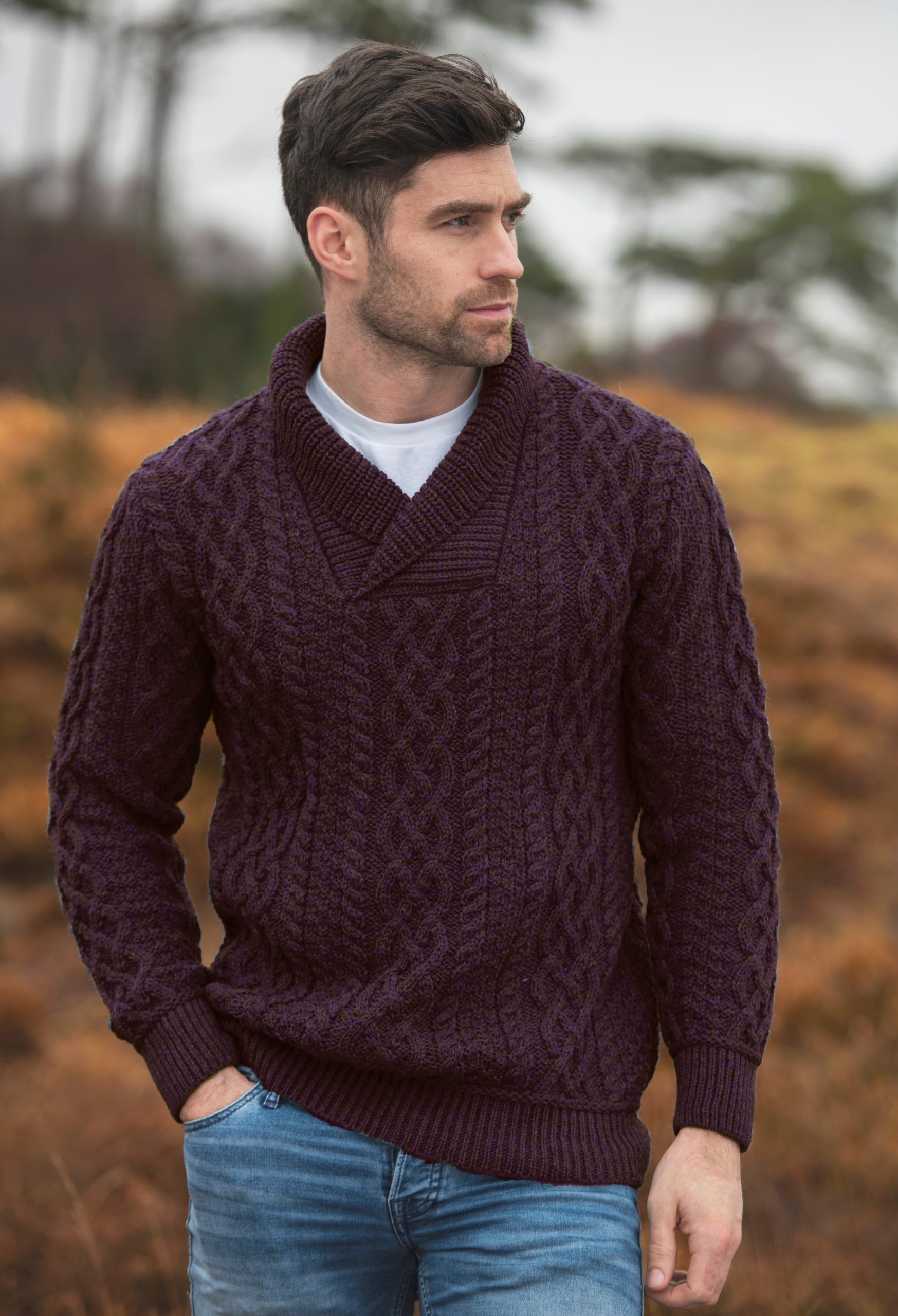 SHAWL COLLAR SWEATER SH5065