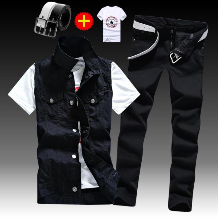 Denim clothes suit