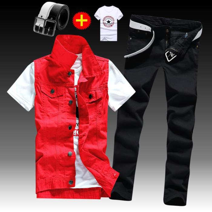 Denim clothes suit