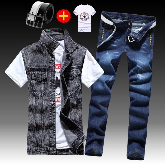 Denim clothes suit