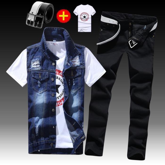 Denim clothes suit
