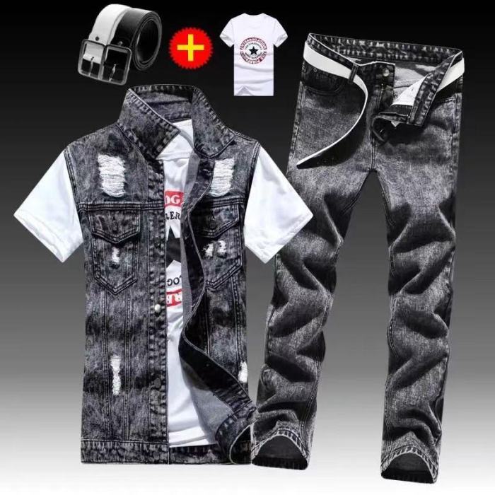 Denim clothes suit