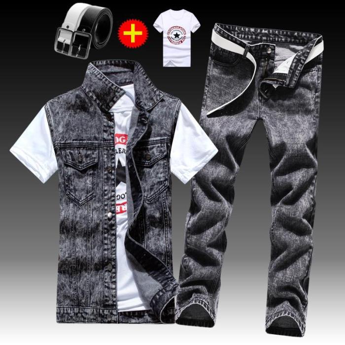 Denim clothes suit