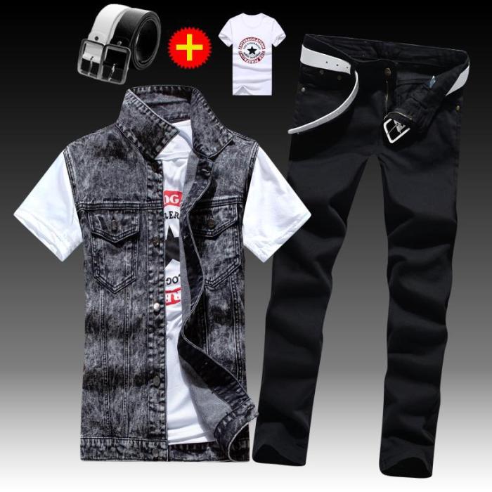 Denim clothes suit