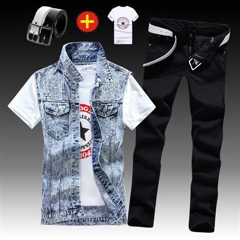 Denim clothes suit