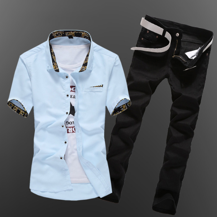 denim suit