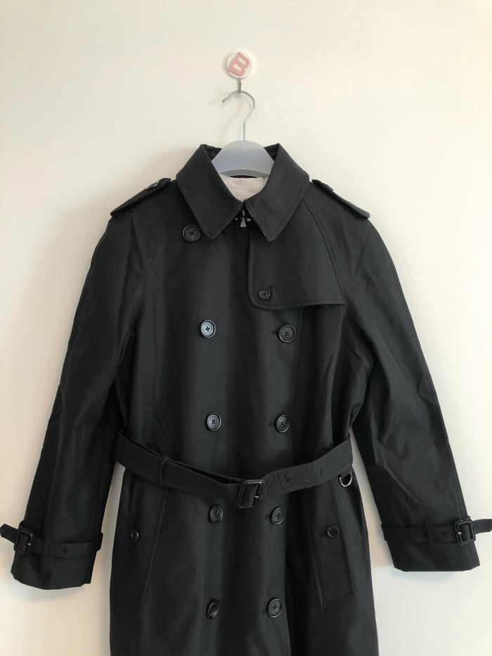 British classic women's long trench jacket fashion jacket double breasted long waterproof trench