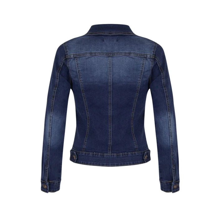 Plus Size Short Denim Jackets Women autumn Wash Long Sleeve Vintage Casual Jean Jacket Bomber Denim Coat ladies jacket outerwear
