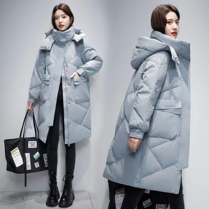 Korean version of the royal sister style fashion trench coat down coat，Super warm, excellent down jacket