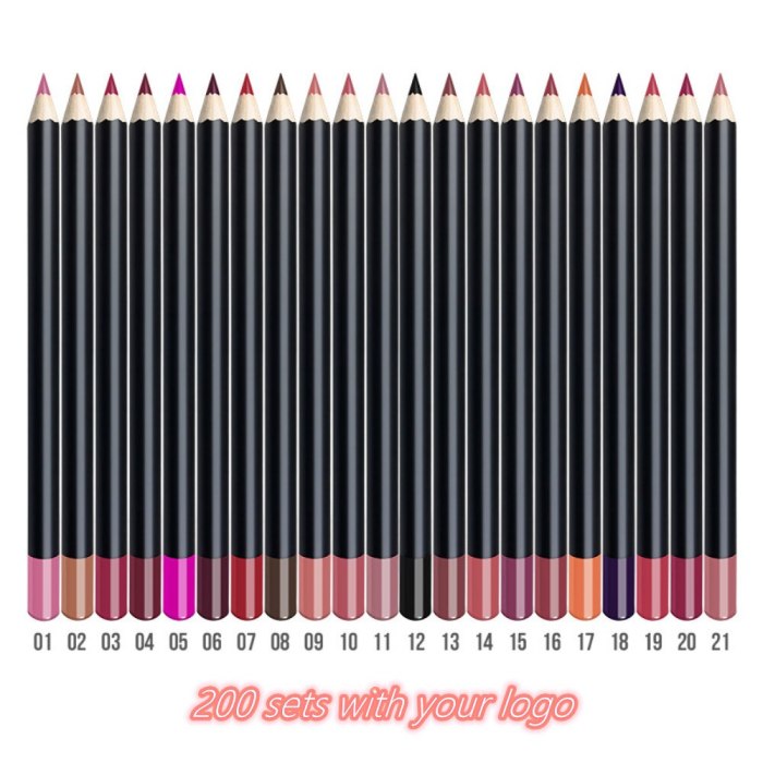Private Label Make up Wholesale Lip Liner High Quality Custom Logo Make Your Own Brand Cometics Label Makeup Lipliner Waterproof