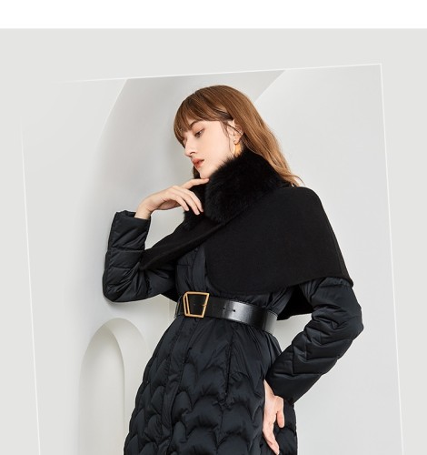 [Detachable wool shawl] CAROLINE CAROLINE 2024 winter down jacket