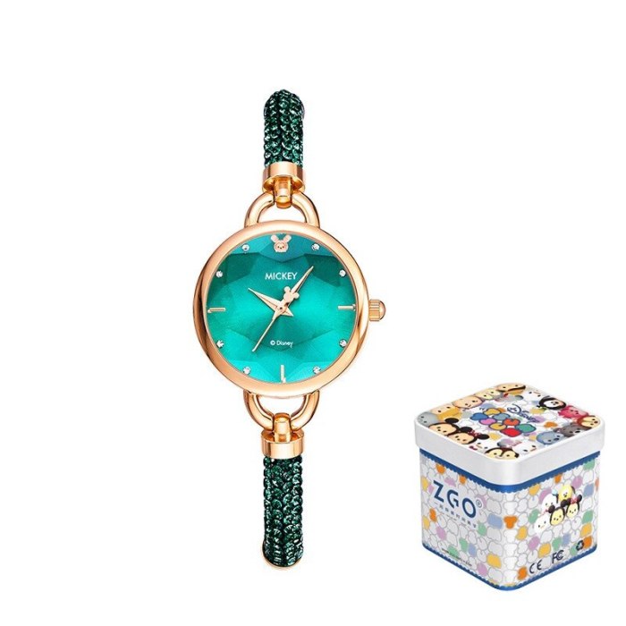 Disney Original 2020 New Arrival Micky Mouse Woman Casual Japan Quartz Wrist Watch Rhinstone Scale Waterproof Girl Female Clock