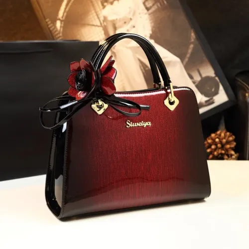 Fashion luxury high quality patent leather women's handbags famous brand ladies evening clutch messenger bag red wedding totes