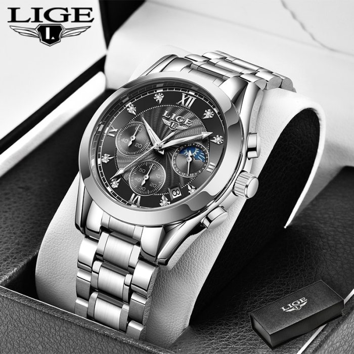 LIGE 2020 New Gold Watch Women Watches Ladies Creative Steel Women's Bracelet Watches Female Waterproof Clock Relogio Feminino