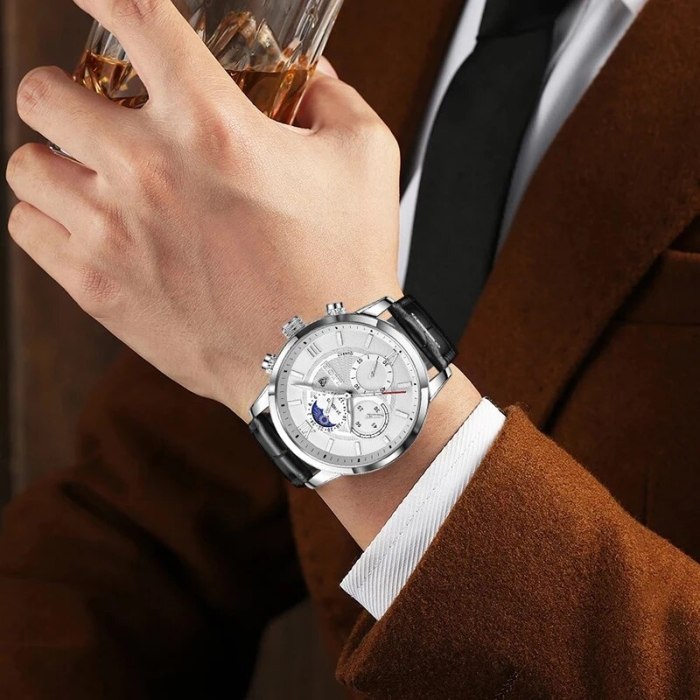 2021 LIGE Watches Mens Top Brand Luxury Clock Casual Leathe 24Hour Moon Phase Men Watch Sport Waterproof Quartz Chronograph+Box