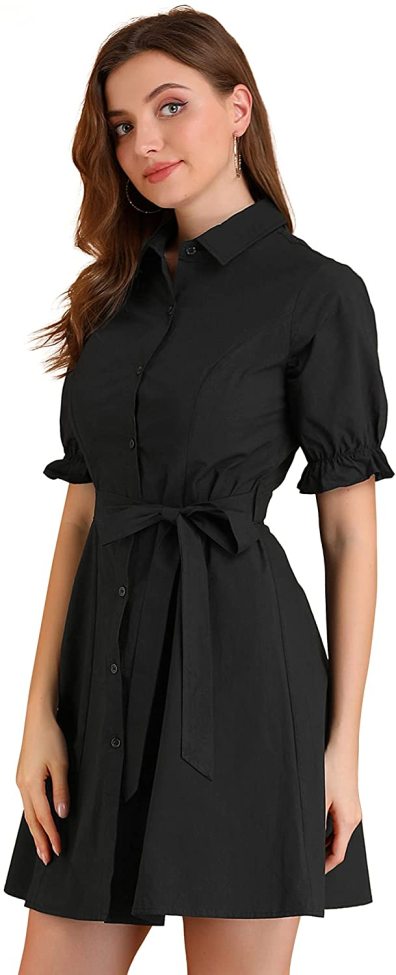 Black shirt skirt