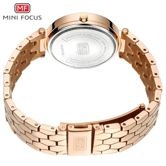 MINI FOCUS Fashion Ladies Wrist Watch For Women Reloj Mujer Montre Femme Relogio Feminino Brand Luxury Rose Gold Stainless Steel
