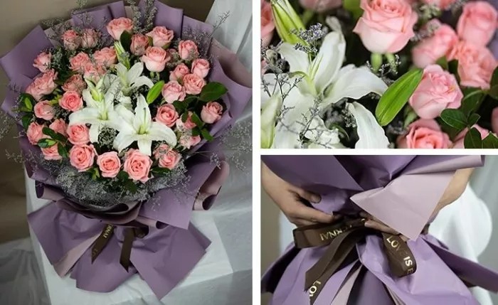 35  pink roses (flowers)