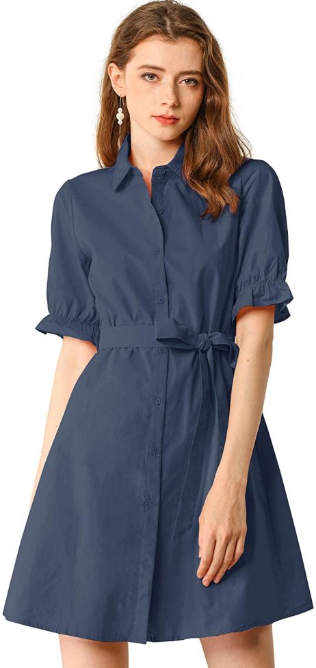 Navy blue shirt skirt