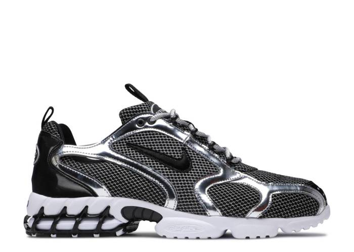 Stussy X Air Zoom Spiridon Caged Pure Platinum 2020
