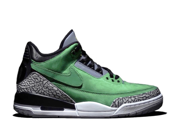 Air Jordan III 3 Retro  Oregon Duck  Green