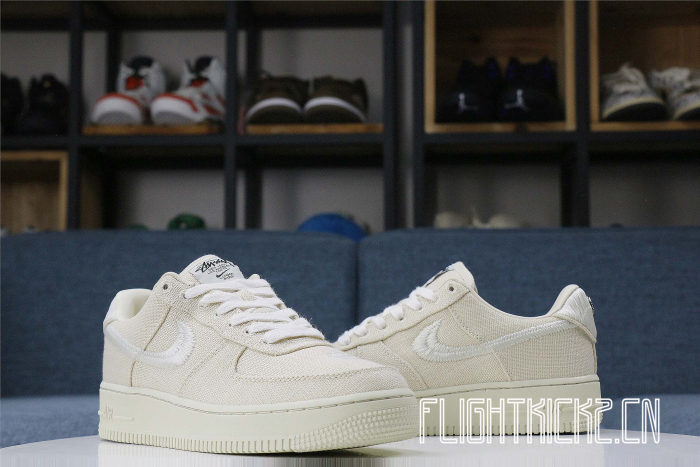 Stussy x Nike Air Force 1 Low Fossil